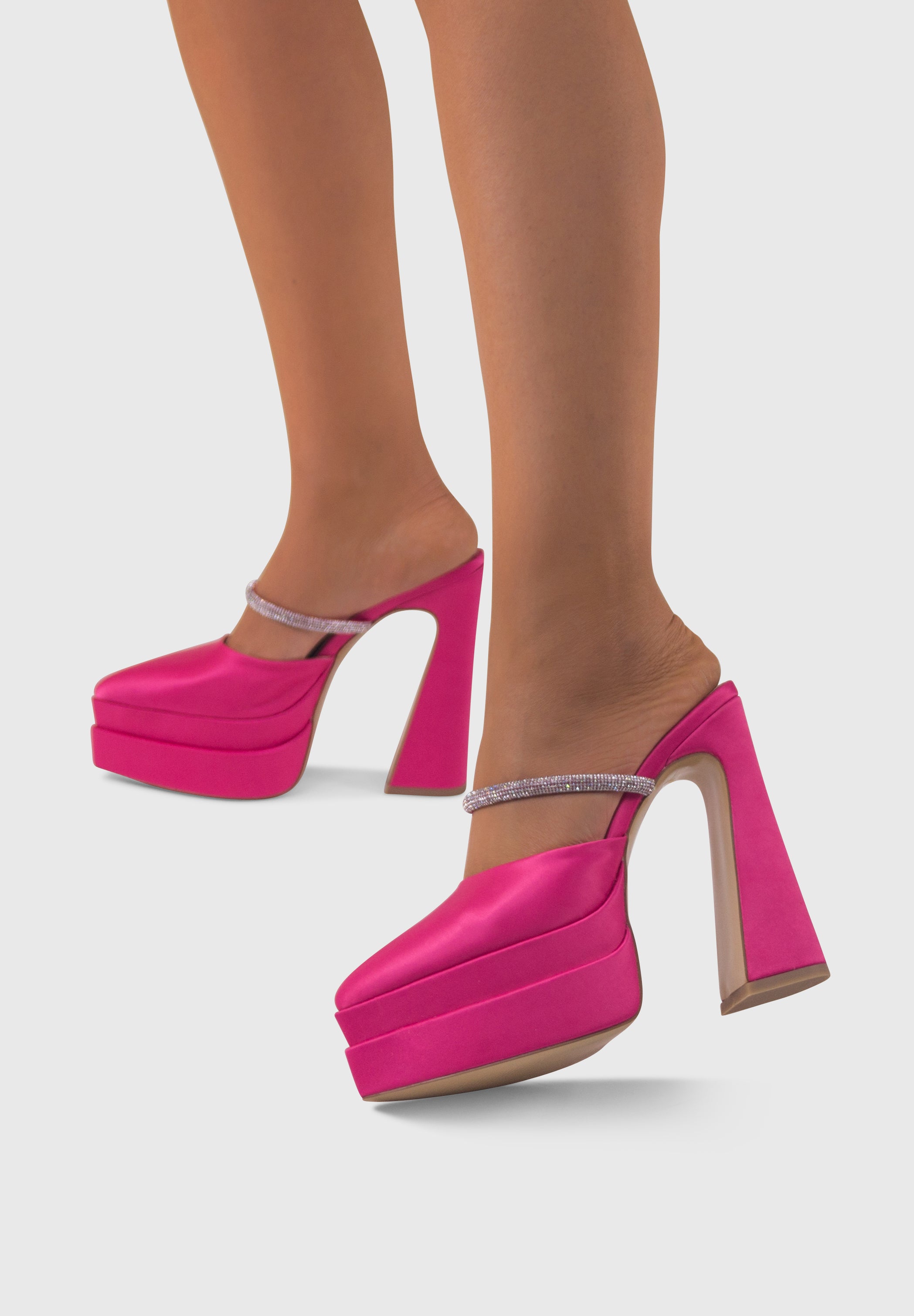 PANDORA Rosa - Mules tacchi alti con plateau | ENPOSH