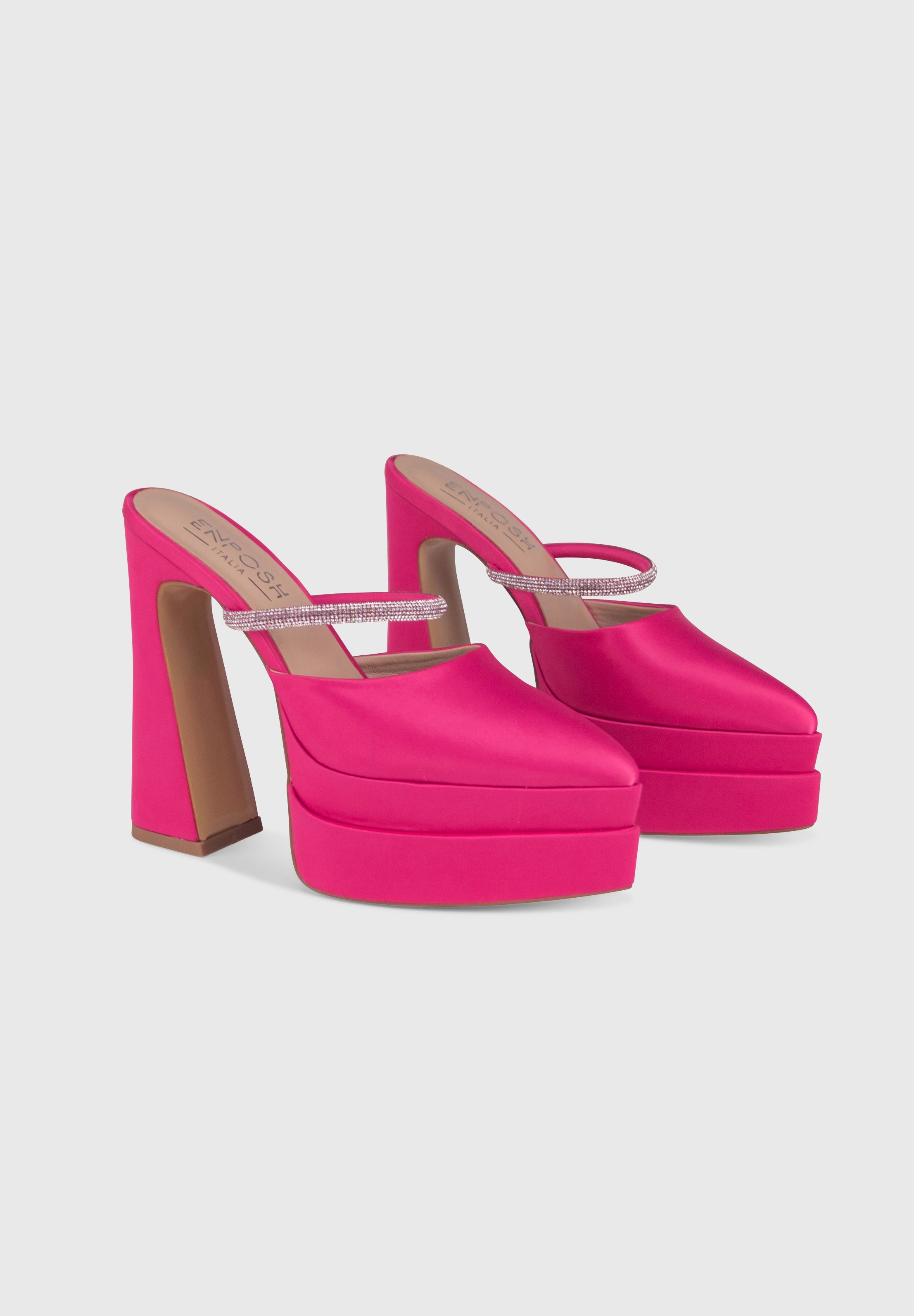 PANDORA Rosa - Mules tacchi alti con plateau | ENPOSH