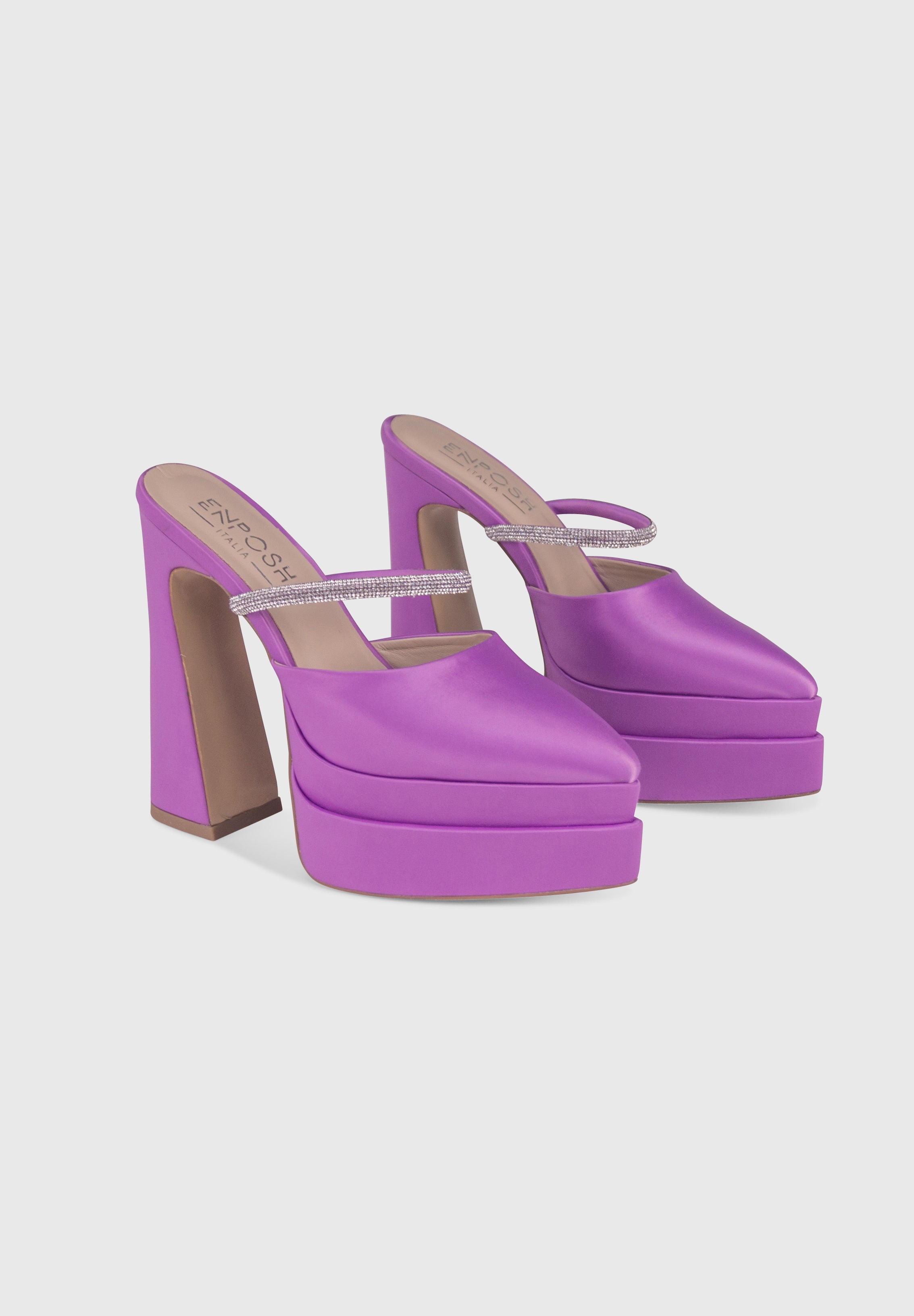 PANDORA Lilla - Mules tacchi alti con plateau | ENPOSH