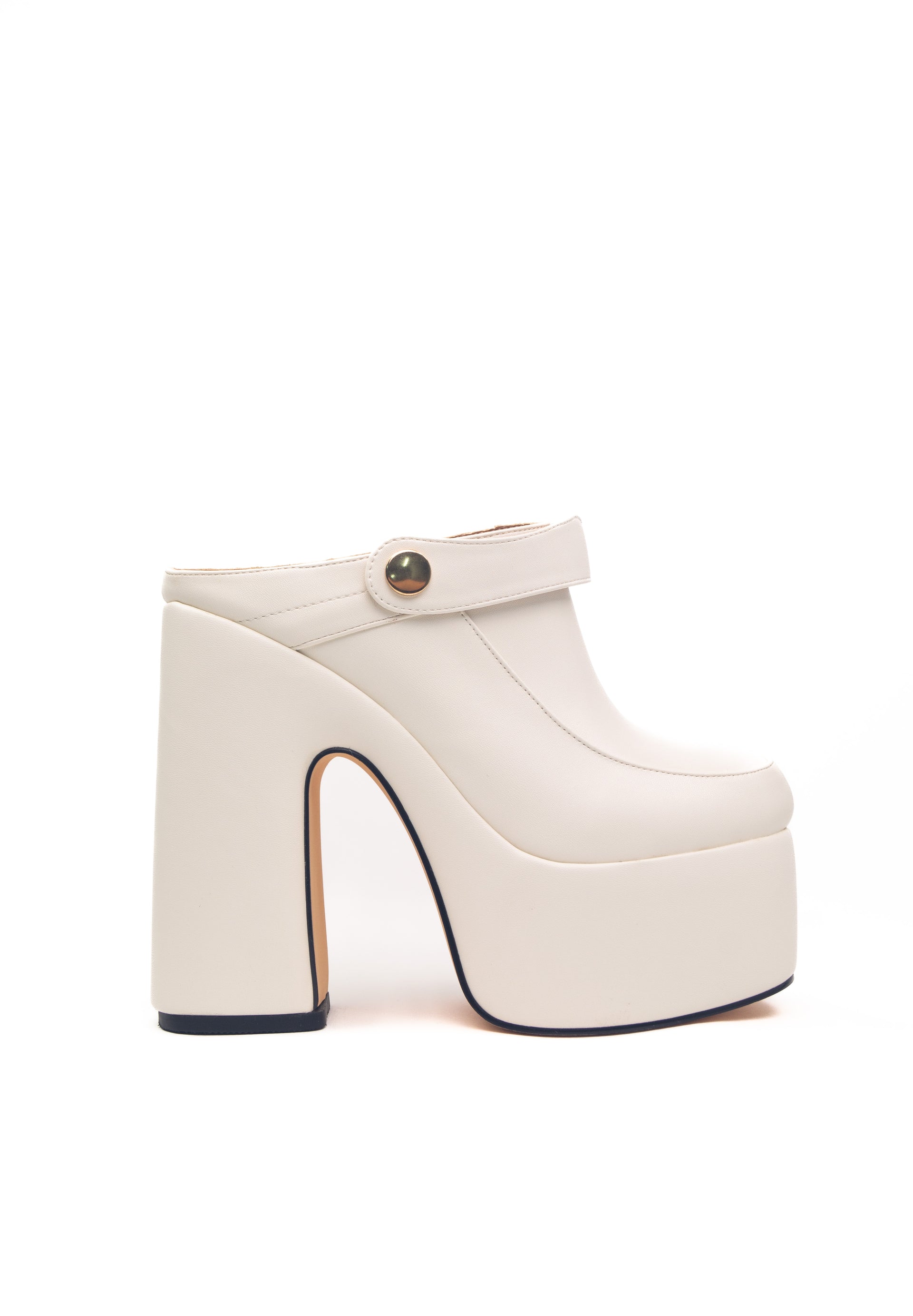 Leather Sabot Gucci Bianco Silora Bianco Latte – Sabot Con Tacco