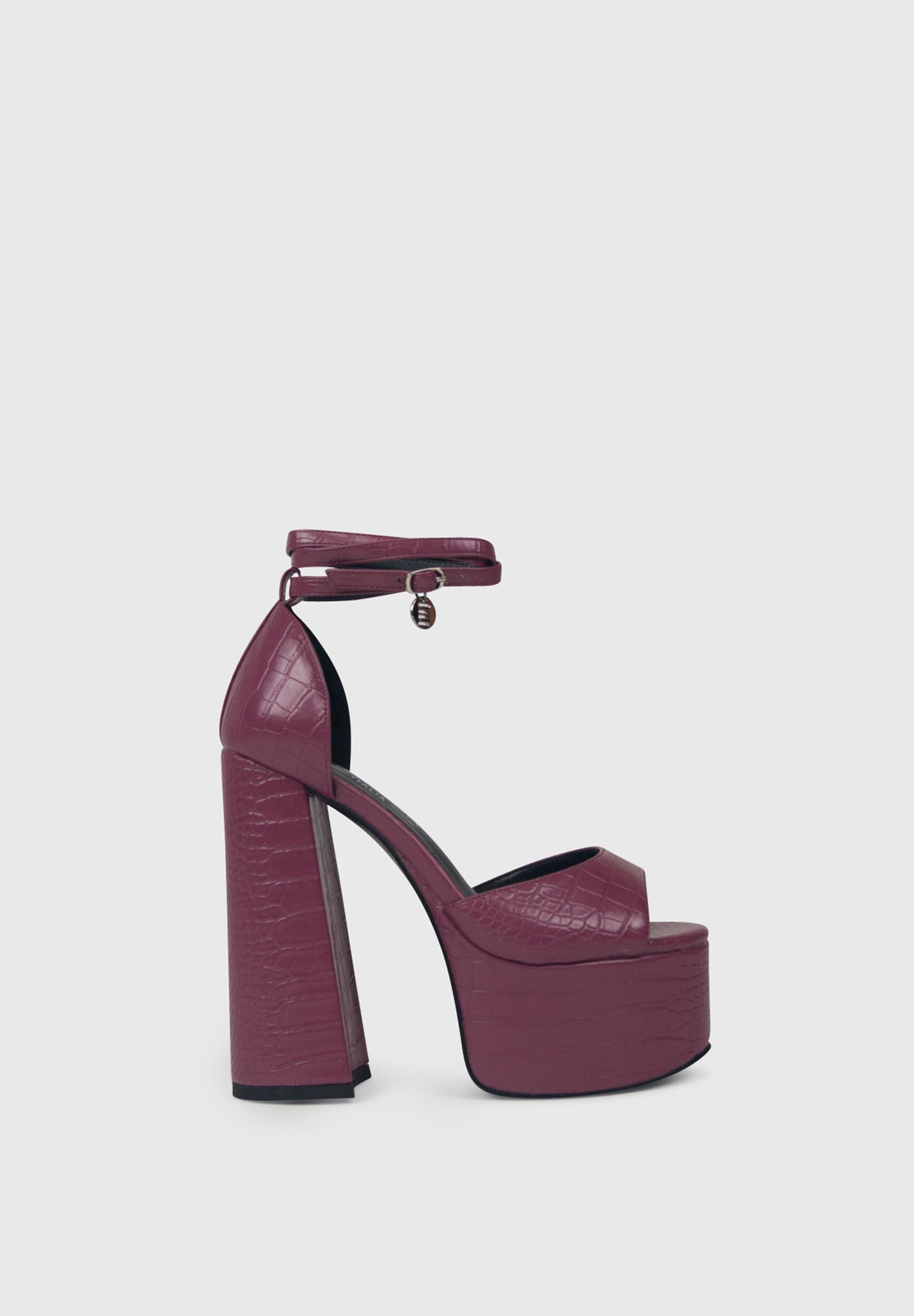 NATY Malva - Sandali plateau alto e lacci in caviglia | ENPOSH